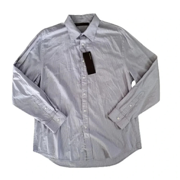 Perry Ellis Other - Men's PERRY ELLIS Purple Pinstripe Iced Grape Button-Down SZ XL Extra Large‎ NWT
